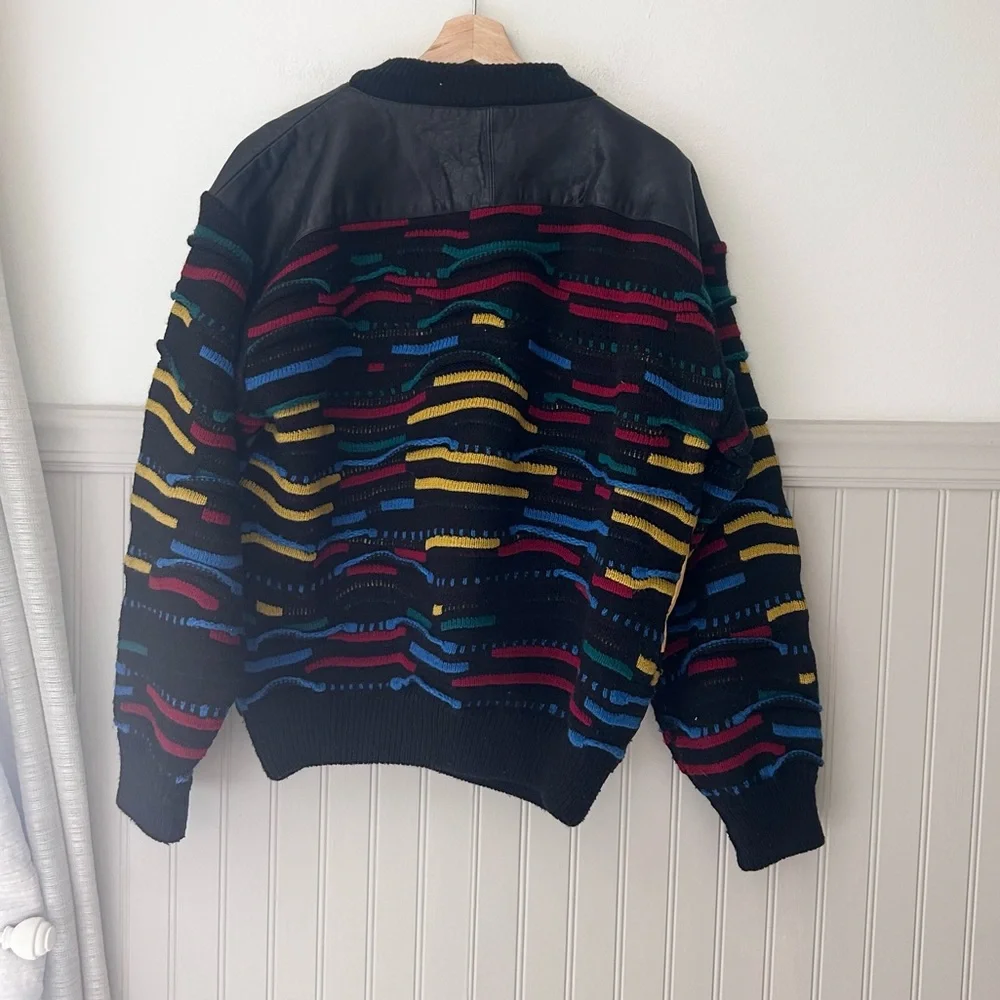 Vintage 90s Saxony Hip Hop Multicolor Crewneck Sweater No SIZE Tag